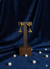 Double Heart Drop Earrings